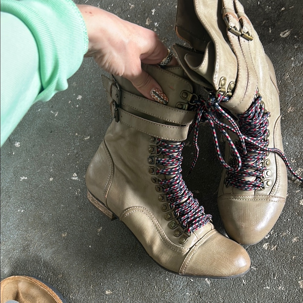 Bakers Tan Lace Up Boots Casual